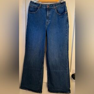 PINK Victoria's Secret super wide leg Blue Denim Jeans EUC